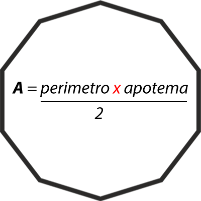 Decágono Fórmula Área